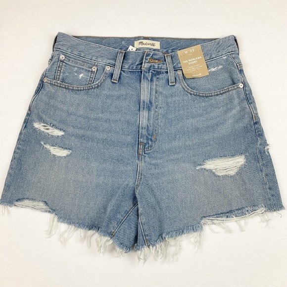 Madewell Pants - Madewell Womens The MomJean Short Size 29 Distressed Frayed Hem